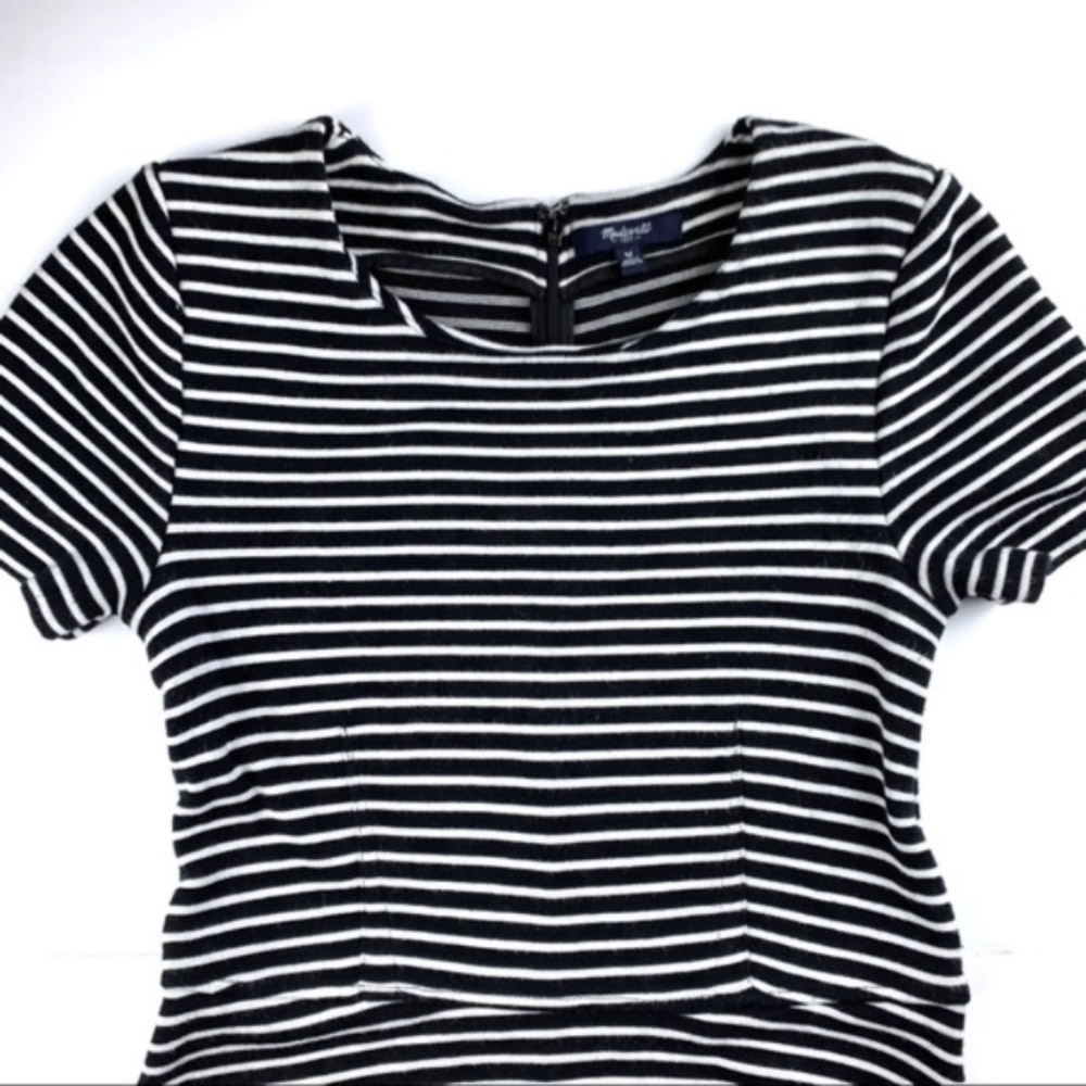 Madewell Gallerist black & white striped dress, M - Picture 5 of 8